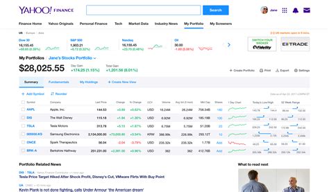yahoo finance usa